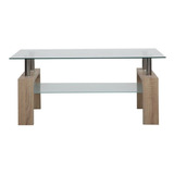 Mesa De Centro De Vidrio Rectangular 100cm