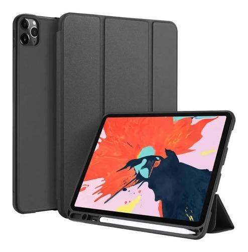 Funda Smart Case Para iPad 12.9 2021 Porta Pencil Antimpacto