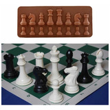 Molde Silicón De Piezas Ajedrez Chess Chocolate