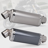 Escape Yoshimura Gris Plata Largo Universal 440mm Para Moto