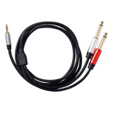 Cable De Audio De 3,5 Mm A Doble Cable Auxiliar De 6,35 Mm M
