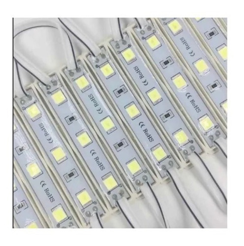 Módulos Barra 3 Led 5054 Adhesivo  X 10 Modulos( Blanco-azul