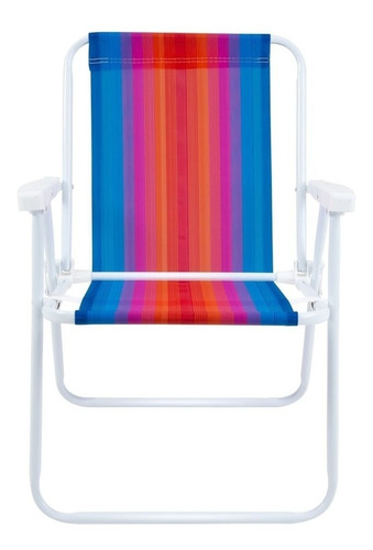 Cadeira De Praia Em Aço Dobrável Colorida Resistente Mor 