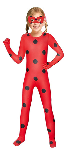 Disfraz De Ladybug Para Niña Talla 11-12 Años-negro/rojo