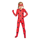Disfraz De Ladybug Para Niña Talla 11-12 Años-negro/rojo