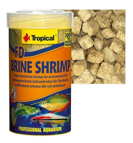 Ração Tropical Fd Brine Shrimp 100% Artêmia Liofilizada