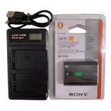 Carregador Duplo Digital Usb + Bat-eria Sony A7iii Np-fz100 