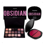 Paleta De Sombras + Blush Duo Og06 Ruby Rose Obsidian