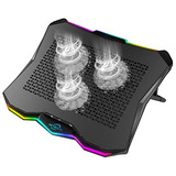 Almohadilla De Refrigeración Laptop Rgb, 3 Ventiladore...