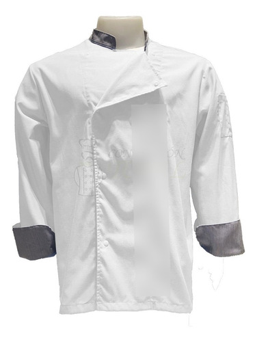 Chaqueta De Chef Gris En Oxford De Inta