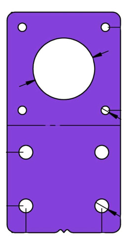 Make&run Placa Porta Motor Nema Fijo (código: Pn-2040-17)