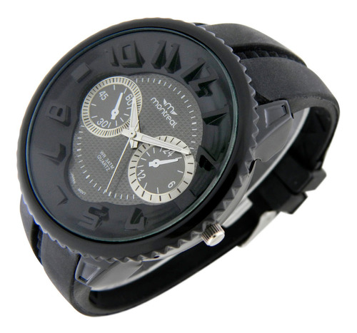 Reloj Montreal Hombre Ml276 Caja Metal Malla Caucho