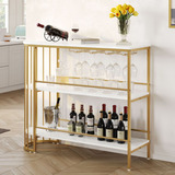 3 Tier Home Bar Wine Rack Table Console Table Liquor Cab Eem