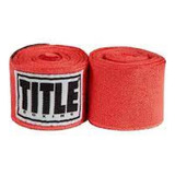 Par De Bandagem Title 3 Mts Vermelha Elástica Boxe Muay Thai