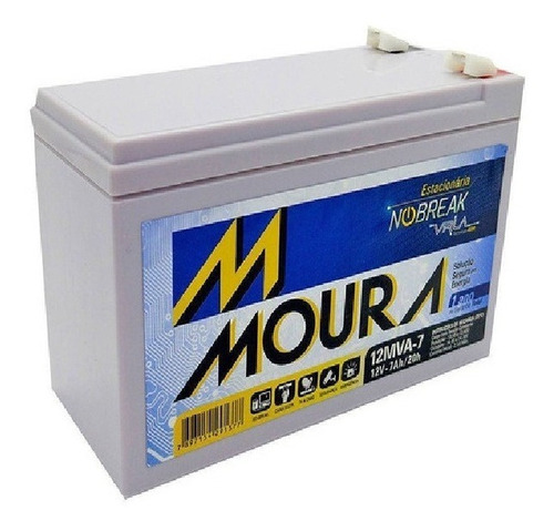 Bateria 12v 7ah Moura Nobreak Lacerda Orion  Apc Tsshara Sms