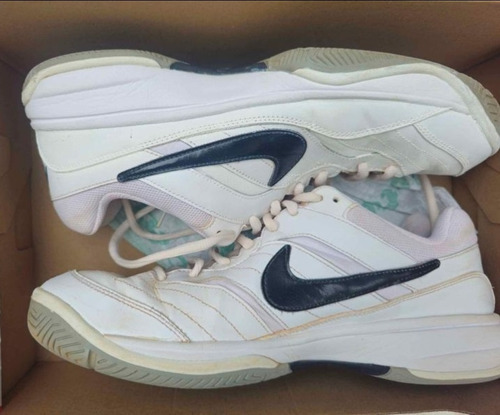 Zapatillas De Tenis Nike Court Lite De Cuero Talle 12.5 Us