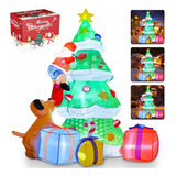 .. Inflable De Navidad Decor Navidenos Con Luz De Nieve 2.1m