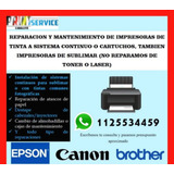 Servicio Técnico Reparación Impresora Epson Brother Canon Hp