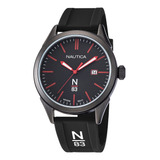 Reloj Hombre Nautica Naphbf118 Cuarzo Pulso Negro En