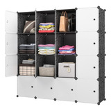 Multi Organizador Closet Armario Ropa Modular Portatil Hogar Color Blanco - Negro