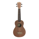 Ukulele Soprano Bamboo Bu-21 Mahogany Con Funda Ukelele Color Marrón