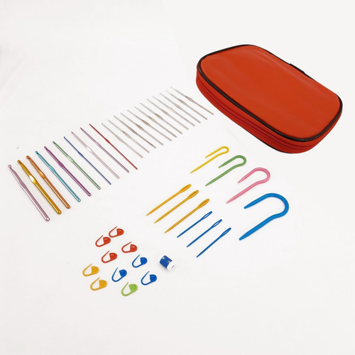 Set 22 Agujas Crochet Super Completo + Accesorios Envio Full