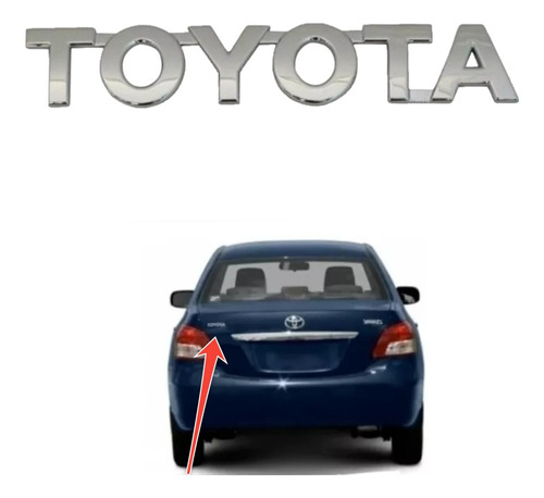 Emblema Letra Toyota Para Yaris Belta  Foto 2