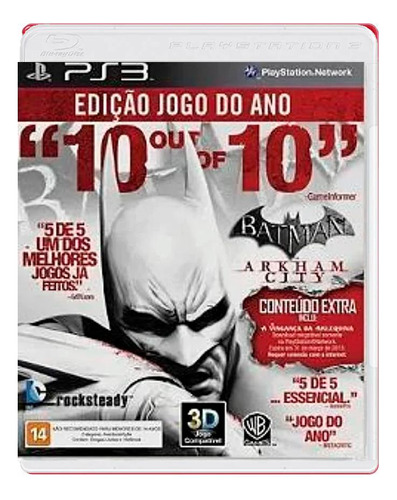 Jogo Seminovo Batman Arkham City Edição Jogo Do Ano Ps3