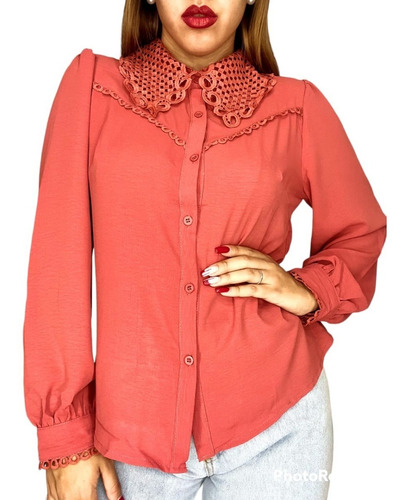 Blusa Importada Moda Total Crochet Elegante Cod. 90761