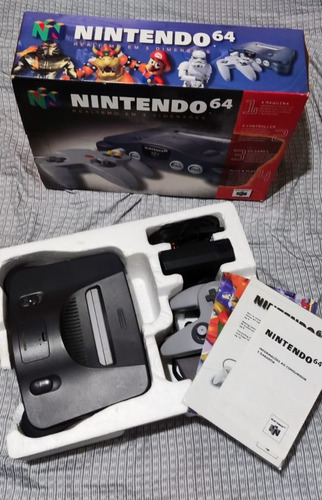 Nintendo 64 Gradiente Na Caixa Original Com Acessórios Originais.