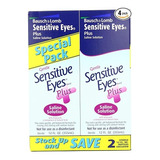 Bausch & Lomb Ojos Sensibles Plus Solución Salina, 12 Onzas 