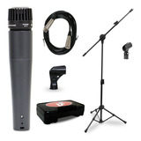 Kit Arcano Microfone Renius-7 Xlr-xlr + Pedestal P/ Mic Pmv