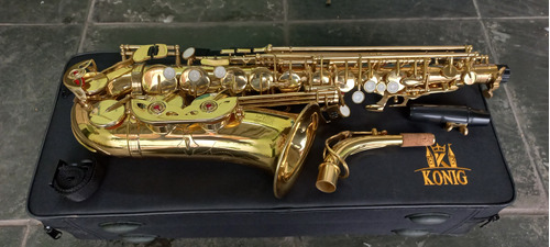 Sax Alto Konig Dourado,novissimo,saxofone De Luthier Troco+$