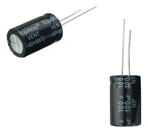 25x Capacitor Eletrolítico 100uf X 100v 105º Kit C/25 Peças