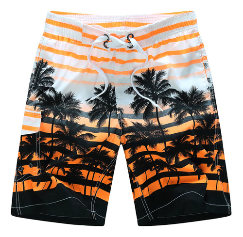 Pantalones Cortos De Playa Hawaianos Ligeros Con Cordón Para