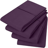 Fundas De Almohada Paquete 4pzs Tamaño Queen Color Purpura