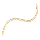 Pulseira Masculina Rommanel 551102 Dourada Folheada Ouro 18k Comprimento 20 Cm