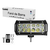 Refletor Holofote Luminaria Barra 54w Farol Cor Da Carcaça Preto Cor Da Luz Branco Frio 12v/60v Bivolt