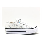 Zapatilla Nena Estrellas Brillo Cordones Fw 509 27/34