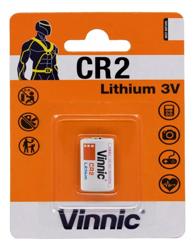 Pila Litio Cr2 Vinnic Lithium 3v Blister Cerrado X 1 Unidad