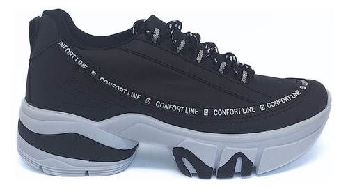 Tênis Feminino Chunky Sneaker Casual Leve E Confortável Flat