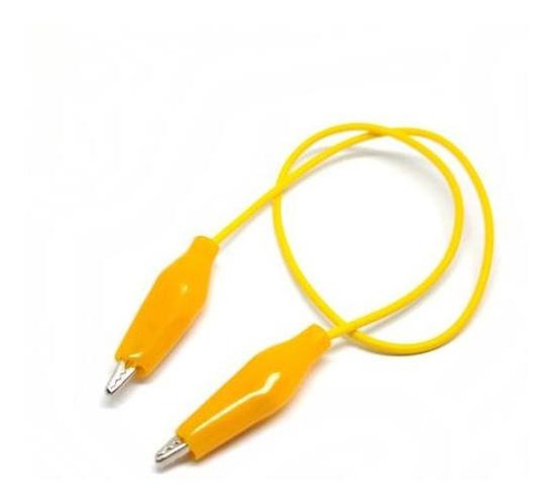 Conector Pinza Caiman Con Cable 30cm - Amarillo