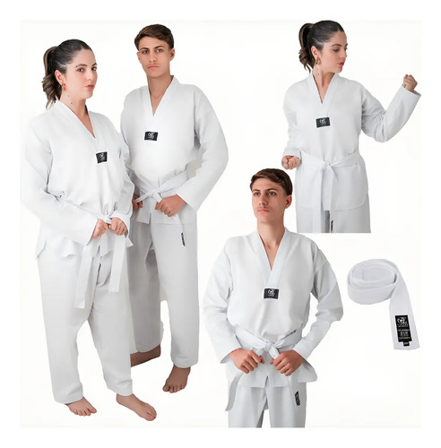 Dobok Roupa De Taekwondo - 100% Algodão Adulto