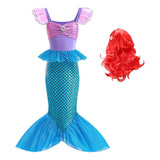 Lgandpg Disfraz De Princesa Sirena Para Niñas Ariel Outfit F