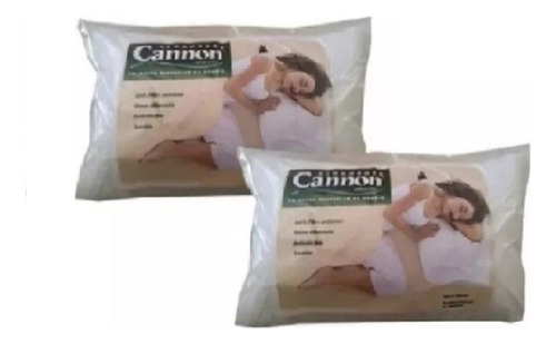 Almohada Cannon X 2 Unidades 65 X 40 Vellon Siliconado