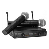 Kit Microfonos Inalambricos Wvngr Sm-58 Receptor Uhf Karaoke