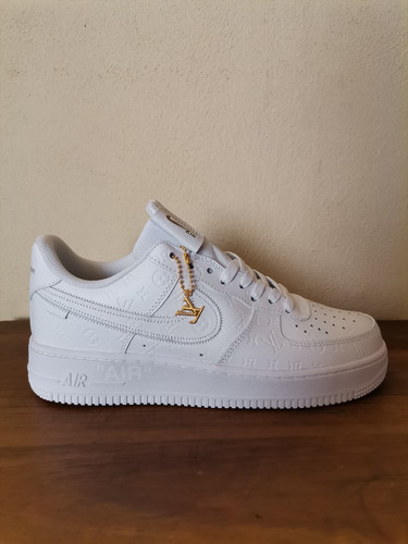 Tenis Nike Lv De Lujo Moda Air Force One Blanco Negro Hombre