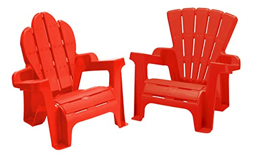 Sillas Adirondack Niños (paquete De 2, Rojas), Apilabl...