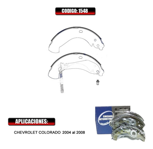 Banda De Freno Traseras Chevrolet Colorado 2004 2005   1548 Foto 3