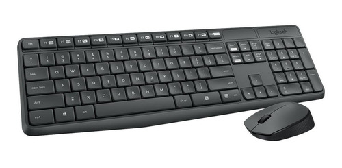 Teclado E Mouse Logitech Mk235 Wireless Usb Sem Fio Cinza 